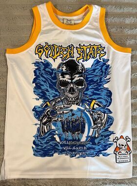 Brand X Stephen Curry #30 Golden State Warriors Skull Graphic Basketball Jersey
